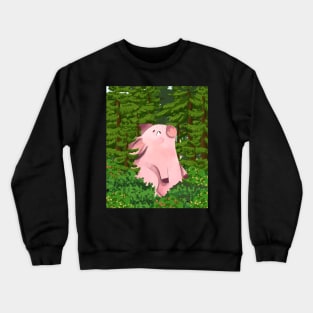 Piggy in the forest Crewneck Sweatshirt